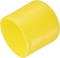 uxcell 4pcs Rubber End Caps 45mm(1 3/4") ID Vinyl Round Tube Bolt Cap Cover Screw Thread Protectors Yellow, 40mm Height