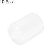 uxcell 10pcs Rubber End Caps 15.5mm ID Vinyl Round End Cap Cover Screw Thread Protectors White