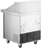 27-Inch ADA Height Commercial Mega Top Refrigerated Sandwich Prep Table, Stainless Steel, 1-Door, 6 Cu Ft Capacity, Digital Control with Auto Defrost, R290 Refrigerant