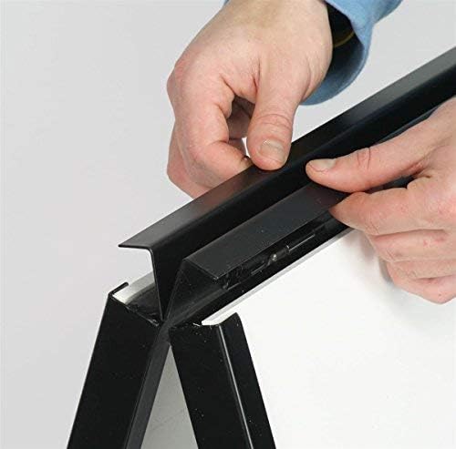 A-Frame Sidewalk Sign for 22x28 Poster Boards, Free-Standing, Double-Sided Real Estate Display Fixture for Outdoor Use, Poster Boards Not Included - Black, Steel
