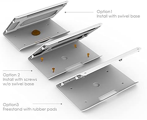 Tablet Stand for Desk Compatible with 10.2" iPad 7 8 9, All Metal, 360 Swivel Base, Anti Theft Tablet Retail Stand - BSC102WT