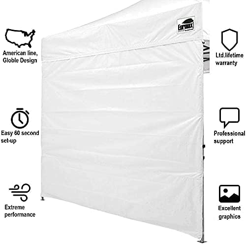 Eurmax USA Instant Canopy SunWall Tent Sidewalls for 10x10 Pop Up Canopy Tent,1 Pack Sidewall Only (Black)