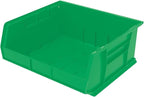 Akro-Mils 30250 AkroBins Plastic Storage Bins, Space-Saving Stackable Bins for Garage, Pantry, Craft Organization, 15-Inch x 16-Inch x 7-Inch, Green, 6-Pack