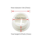 HAHIYO 4Pcs 0.8Inch/20mm White Flexible Rubber Desk Grommet Wire Grommet Cable Management Cord Hole Cover Desk Wire Hole Insert Wire Organizer for Computer Office Home School Equipment Systems