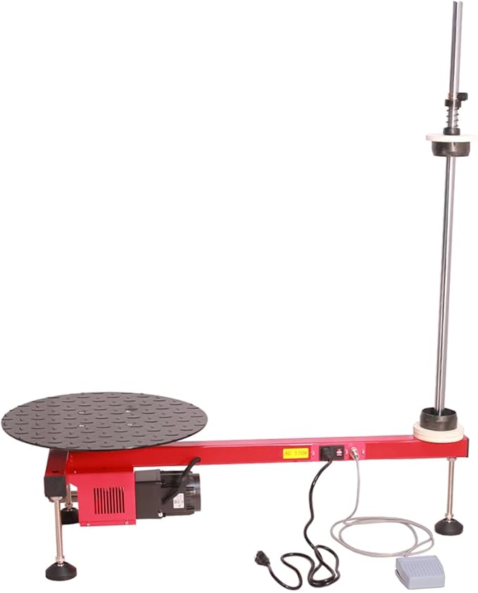 Electric Stretch Film Wrapping Bench, Semi-auto Table Stretch Film Dispenser Wrapping Machine for Film Width Within 27.5" (70cm)