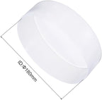 uxcell 4pcs Rubber End Caps 180mm ID Vinyl Round End Cap Cover Screw Thread Protectors Clear, 50mm Height