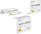 Self Adhesive Label Holder Acrylic Price Tag Displays Sign Holder L-Shape Table Top Sign Stand 10 Pack (70*50mm/2.76*1.97inches)
