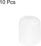 uxcell 10pcs Rubber End Caps Protective Caps 21mm ID Vinyl Round End Cap Cover Screw Thread Protectors Clear