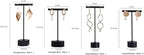 GISELA D 4Pcs Black Metal Earring T Bar Stand Retail Display Holders for Show, Jewelry Online Stores Photography Display Props (Black 4pcs)