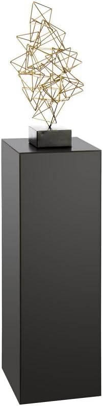 shopPOPdisplays Black Economy Display Pedestal - Expanded PVC - Lightweight, Portable & Durable for Events, Trade Shows - 50 lb. Capacity (18" W x 18" L x 36" H)