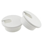 HAHIYO 2Pcs 1.38Inch/35mm White ABS Plastic U-Shaped Desk Grommet Wire Grommet Cable Management Cord Hole Cover Desk Wire Hole Insert Wire Organizer for Computer Office Home School Equipment Systems