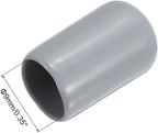 uxcell 20pcs Rubber End Caps 9mm ID Vinyl PVC Round Tube Bolt Cap Cover Screw Thread Protectors Grey