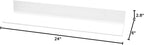 24 Inches Acrylic Wall Shelves 2 Pack, Floating Shelf for Wall Mounting, Acrylic Display Ledges for Funko Pop Figures, Home Décor, Living Room, Gaming Room, Plants(24 inch, White)