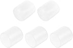 uxcell 5pcs Rubber End Caps Protective Caps 30mm(1.2 Inch) ID Vinyl PVC Round Tube Bolt Cap Cover Screw Thread Protectors Clear