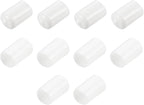 uxcell 10pcs Rubber End Caps 12mm ID Vinyl Round End Cap Cover Screw Thread Protectors White
