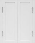 Solid Wood Interior Swing Door with Metal Hinges - Swinging Cafe Doors for Kitchen, Stairs, Bedroom Entrance & Partition (White, 27.56"X35.43")