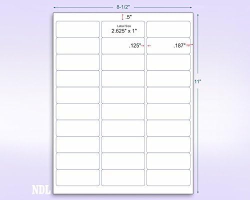 NextDayLabels - 8-1/2 x 11" Neon Color High Light Fluorescent Labels for Laser & Inkjet Printer (Green Fluorescent, 1" x 2-5/8" - 30 Per Page | 750 Labels)