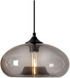 Industrial Pendant Light Shade of Onion Vintage Chandelier E26 Pendant Lighting for Kitchen Island Colorful Glass Cage (Grey)