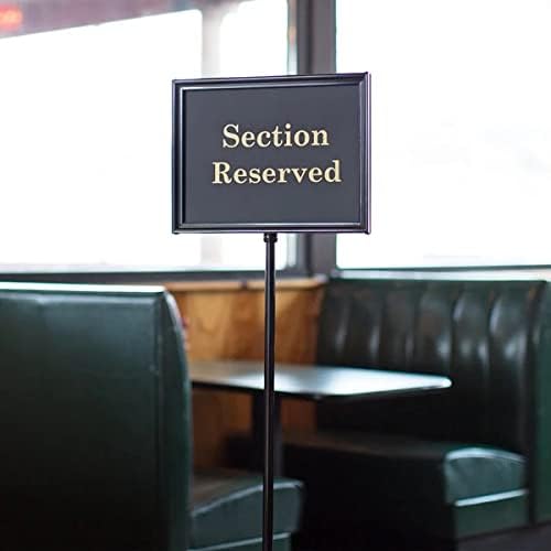Sign Holder Stand for Restaurant Entrances, Adjustable Sign Stands for Display, Pedestal Sign Holder, Includes 8 Inserts | 28 Inches High | 11 x 14 Inch Frame - by Chef Master 90033