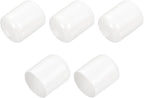 uxcell 5pcs Rubber End Caps 21mm ID Vinyl PVC Round Tube Bolt Cap Cover Screw Thread Protectors White