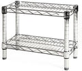Shelving Inc. 12" d x 18" w Chrome Wire Shelving with 2 Tier Shelves, Weight Capacity 800lbs Per Shelf