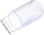 uxcell 20pcs Rubber End Caps 8mm(5/16") ID Vinyl PVC Round Tube Bolt Cap Cover Screw Thread Protectors Clear
