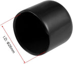 uxcell 5pcs Rubber End Caps 26mm ID Vinyl Round Tube Bolt Cap Cover Screw Thread Protectors Black