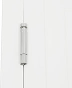 Solid Wood Interior Swing Door with Metal Hinges - Swinging Cafe Doors for Kitchen, Stairs, Bedroom Entrance & Partition (White, 47.2"X35.43")