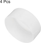 uxcell 4pcs Rubber End Caps 120mm ID Vinyl Round End Cap Cover Screw Thread Protectors White, 50mm Height