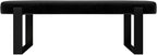 VANT Upholstered Bed Bench - Velvet Black - Matte Black - Contemporary Modern, Bedroom Bench Seat, Hallway, or Entryway
