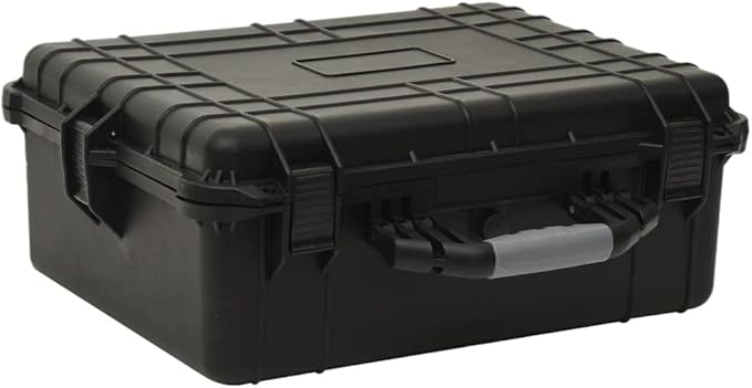 PP Portable Flight Case, Lockable Tool Box for Transportation Travelling, Protective Equipment Case, 21.7"x16.9"x8.3", -284