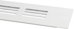 Vent Systems 11.81 x 1.57 (Outer Size) Air Supply Ventilation Grille - White Aluminum Rectangle Intake/Exhaust Door Vent Deflector - HVAC for Home Improvement Floor, Wall Duct Cover