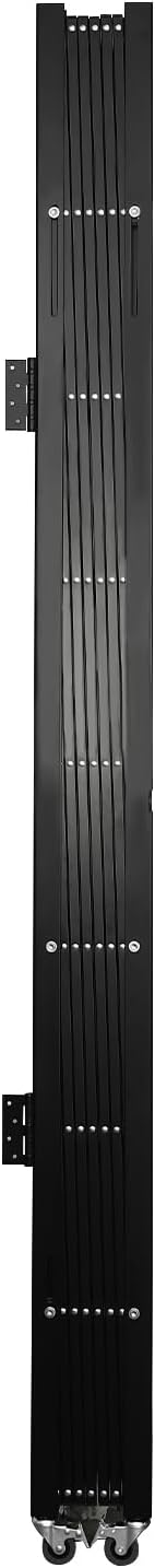 Double Folding Security Gate 6-1/2'Hx7.22'W Iron Accordion Security Gate Flexible Expanding Security Gate 360° Rolling Barricade Scissor Door with Padlock for Entry Security, Garage, Warehouse