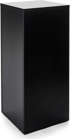Displays2go 30" Tall Floor Standing Pedestal Stand with 12.5” Square Top, Black (WDCUBEBLK2)