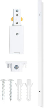 VANoopee H Type Track Rails Kit, 3.3FT White with End Caps and Live End Feed Connector, Compatible with Single Circuit 120V System, for LED Track Lighting Heads