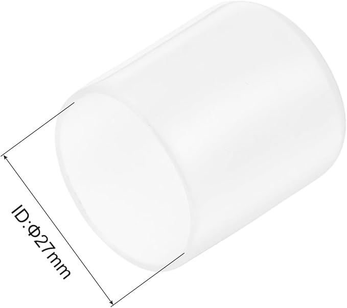 uxcell 5pcs Rubber End Caps Protective Caps 27mm(1 Inch) ID Vinyl PVC Round Tube Bolt Cap Cover Screw Thread Protectors Clear
