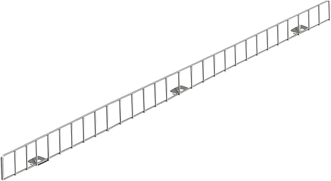10 Pcs 48" * 3" Silver Retail Gondola Shelf Front Wire Fence Guard Rail - Display Enhancer for Retail Stores, Sturdy Shelf Guardrail