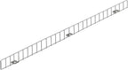 10 Pcs 48" * 6" Silver Retail Gondola Shelf Front Wire Fence Guard Rail - Display Enhancer for Retail Stores, Sturdy Shelf Guardrail