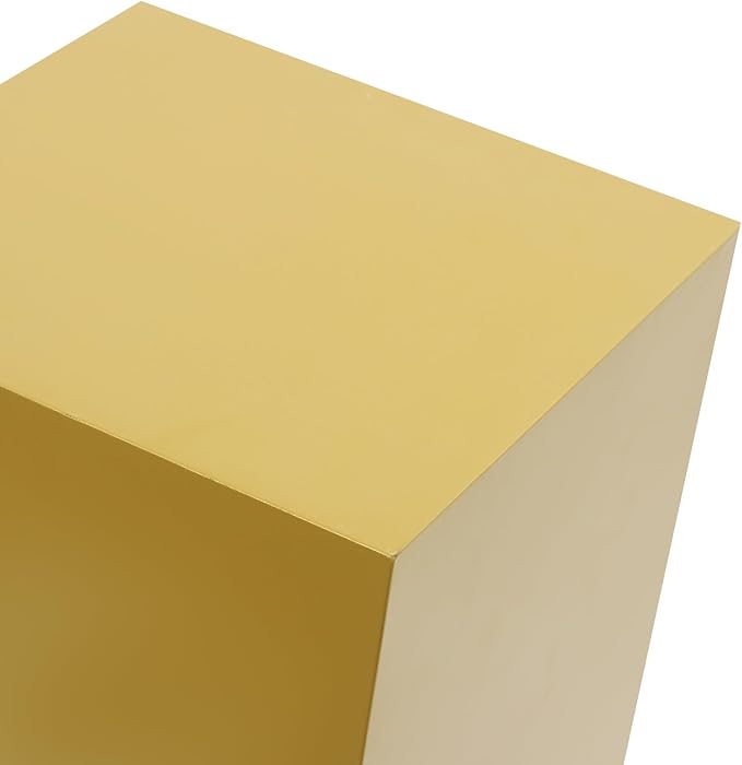 3Pcs Metal Pedestal Stand for Party, Large Gold Cake Stand, Pedestal Display Plinth Pillars for Wedding Ceremony Birthday Party Art Decor, Column Decorative Cube for Wedding Dessert Table Display