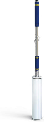 Heavy Duty Stretch Film Dispenser Pole Holder - Extra Long High Reaching Industrial Handle for Stretch Wrapping - Fits Rolls 2" to 3" Diamater Cores & Lengths from 12" to 24" - Pallet Wrap