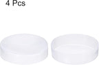 uxcell 4pcs Rubber End Caps 200mm ID Vinyl Round End Cap Cover Screw Thread Protectors Clear, 50mm Height