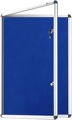 VIZ-PRO Tamperproof Lockable Noticeboard Class 1 Aluminium Framed 48x36 Inches