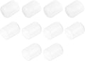 uxcell 10pcs Rubber End Caps Protective Caps 23mm ID Vinyl Round End Cap Cover Screw Thread Protectors Clear