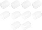 uxcell 10pcs Rubber End Caps Protective Caps 23mm ID Vinyl Round End Cap Cover Screw Thread Protectors Clear