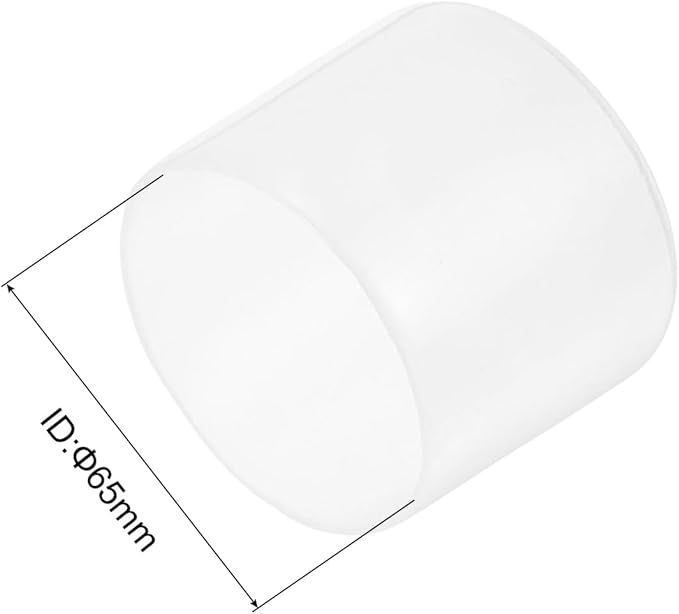 uxcell 10pcs Rubber End Caps 65mm ID Vinyl Round End Cap Cover Screw Thread Protector Clear
