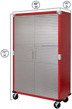 Heavy Duty Storage Solid Stainless Steel Cabinet with Lockable, Adjustable Shelf, Metal Garage Organizer (Red, 48" W x 18" D x 72" H)