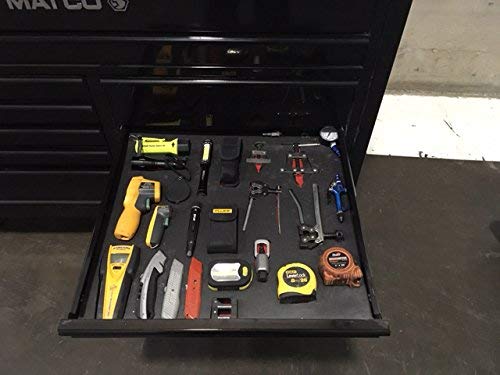 5S LEAN TOOL BOX FOAM ORGANIZERS 1/2 INCH THICK (1 PIECE) (12"x24", Blue)