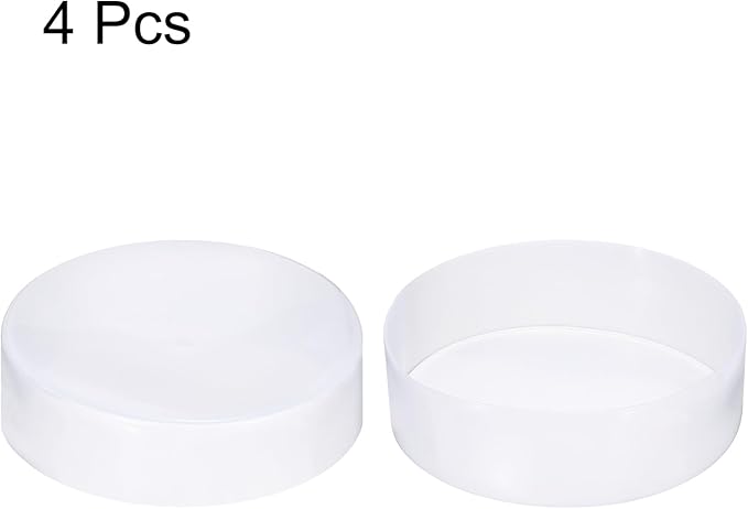 uxcell 4pcs Rubber End Caps 170mm ID Vinyl Round End Cap Cover Screw Thread Protectors Clear, 50mm Height