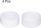 uxcell 4pcs Rubber End Caps 120mm ID Vinyl Round End Cap Cover Screw Thread Protectors Clear, 50mm Height