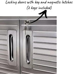 Heavy Duty Storage Solid Stainless Steel Cabinet with Lockable, Adjustable Shelf, Metal Garage Organizer (Graphite, 48" W x 24" D x 72" H)